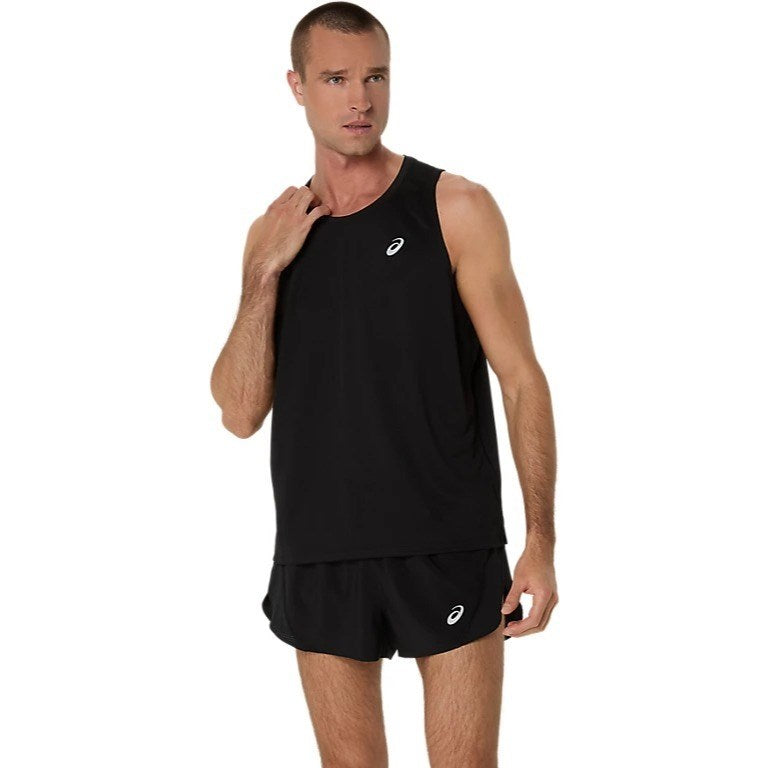 Asics Silver Mens Running Tank Top