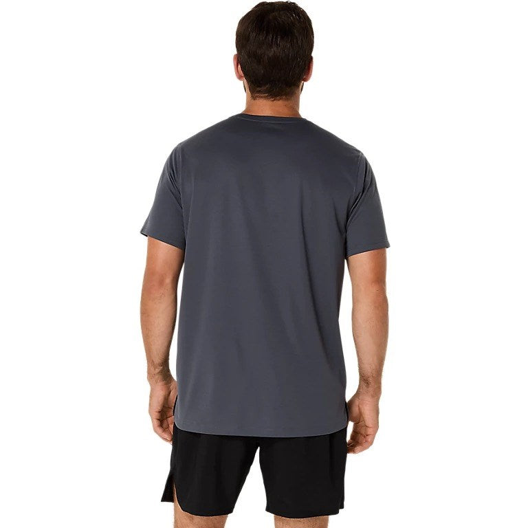 Asics Silver Running Short Sleeve Top - Mens