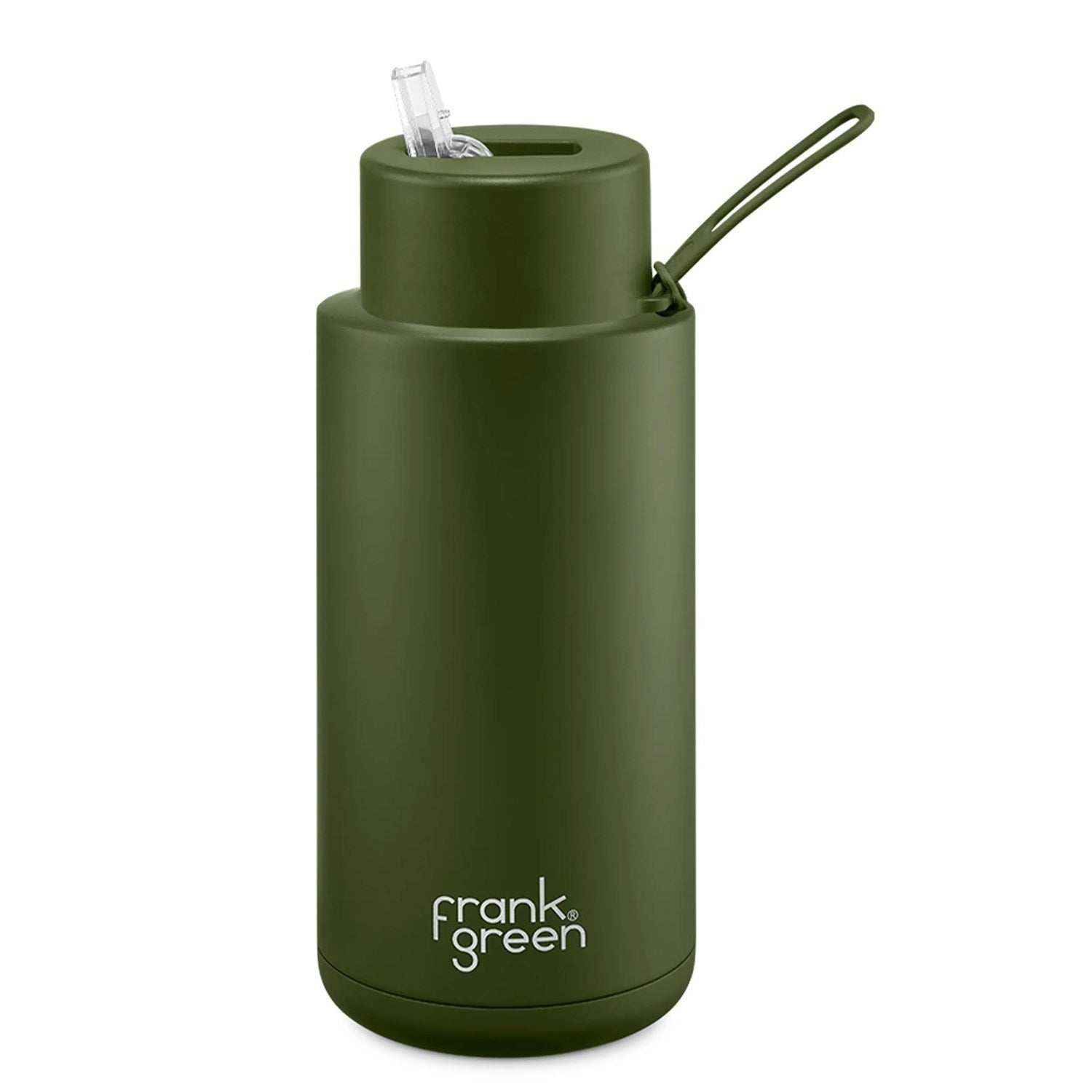 Frank Green Stainless Steel Ceramic Reusable Water Bottle With Straw - 1L