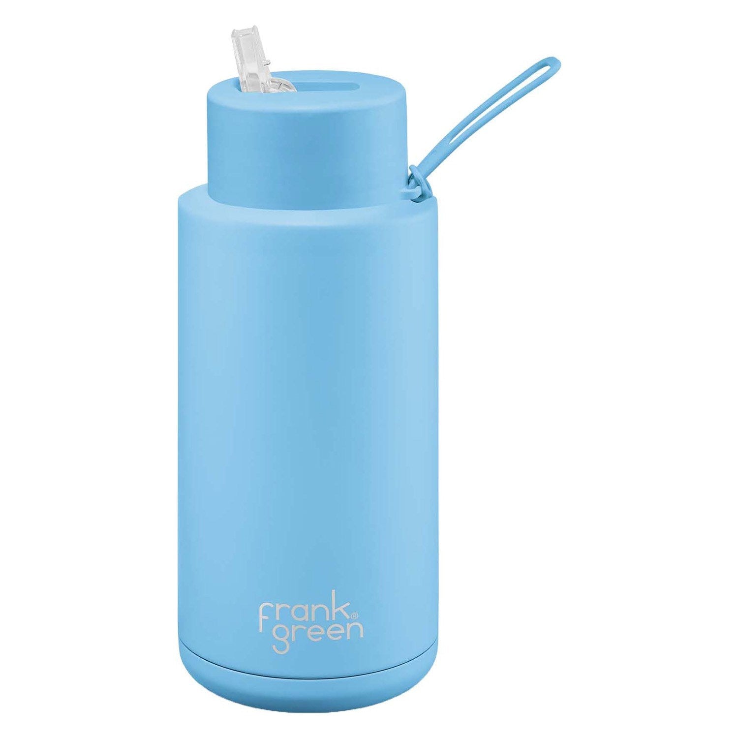 Frank Green Stainless Steel Ceramic Reusable Water Bottle With Straw - 1L