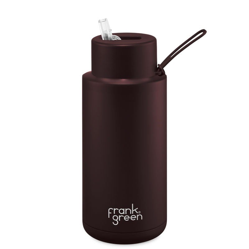 Frank Green Stainless Steel Ceramic Reusable Water Bottle With Straw - 1L