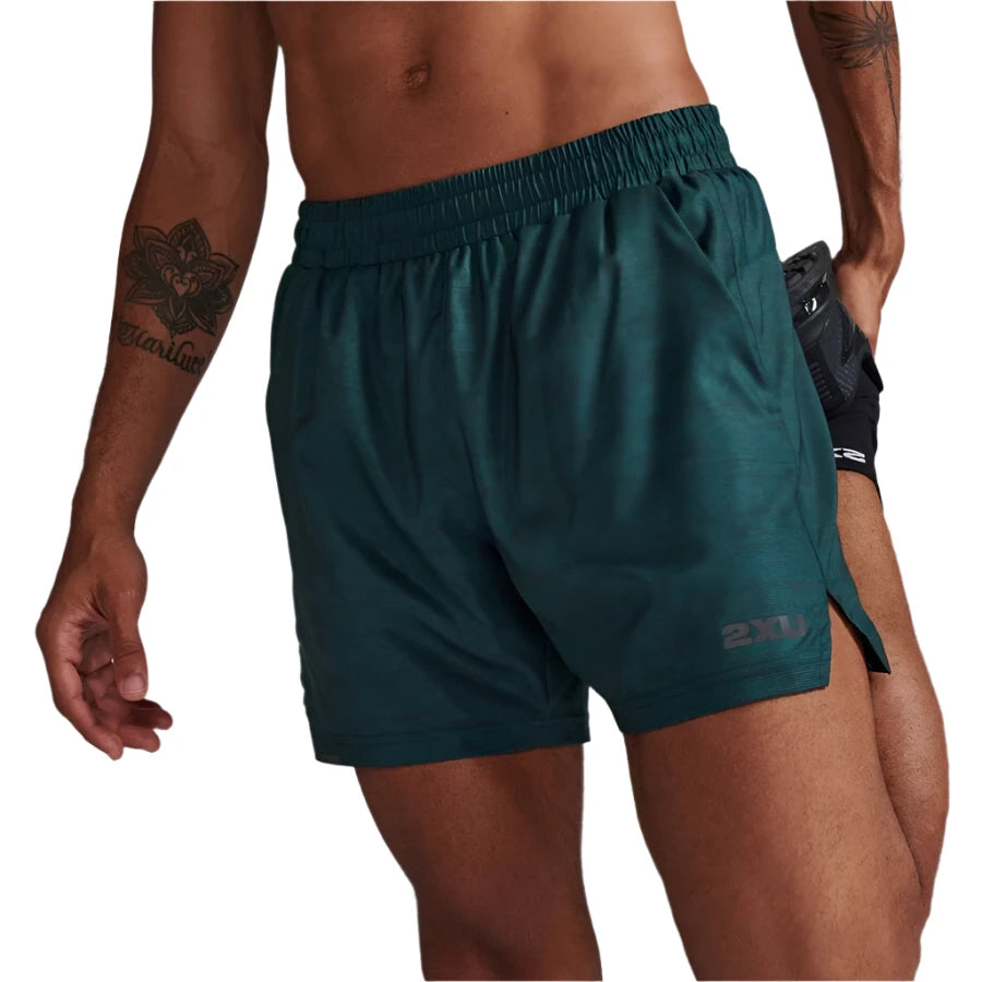 Dark Green 2XU Aero 5 Inch Running Shorts for Men