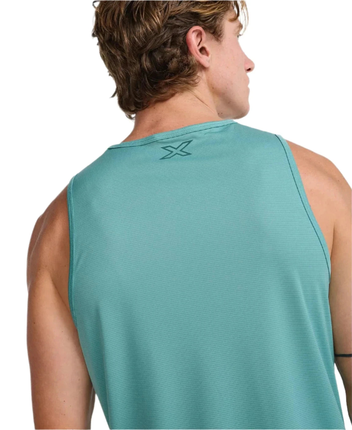 Light Green 2XU Aero Running Tank for Men