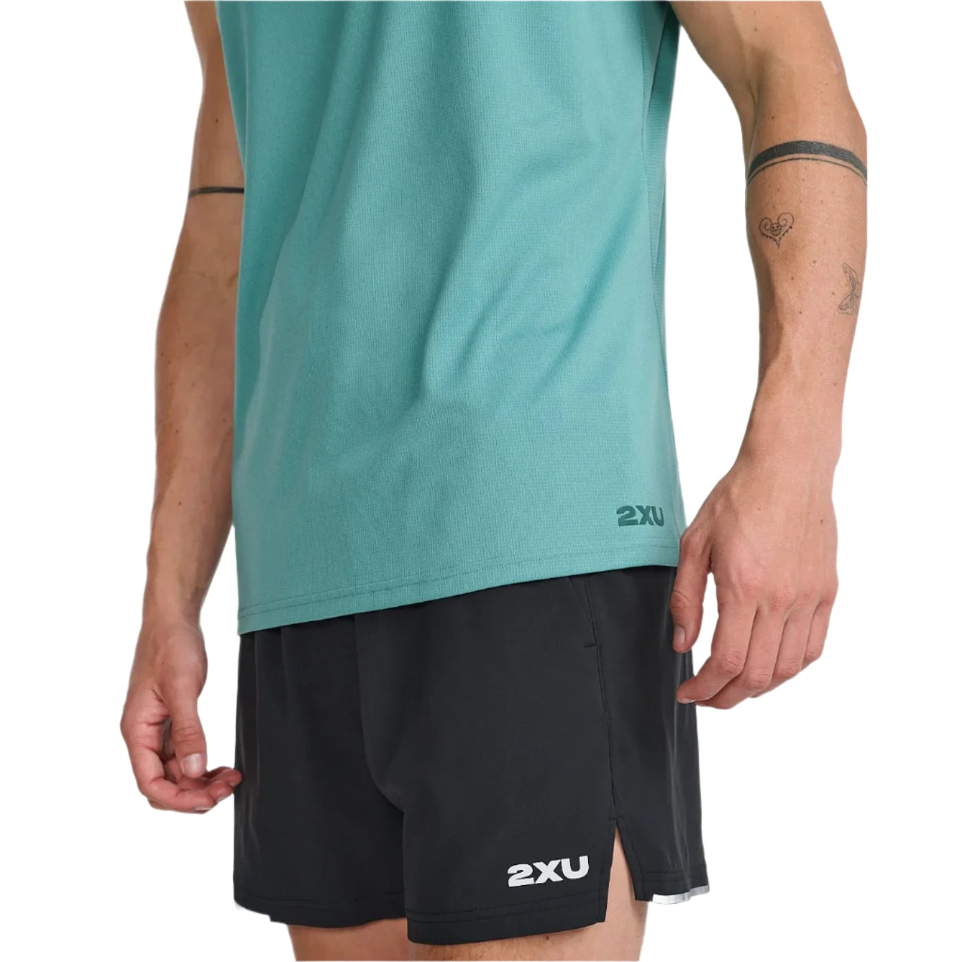 Light Green 2XU Aero Running Tank for Men