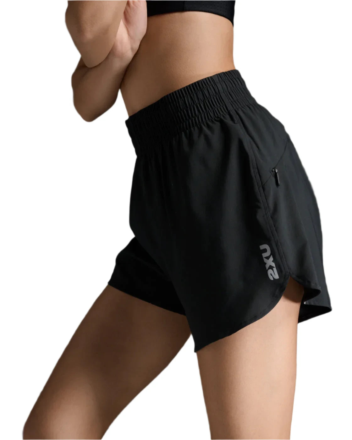 Black 2XU Aero Hi-Rise 4 Inch Running Shorts for Women