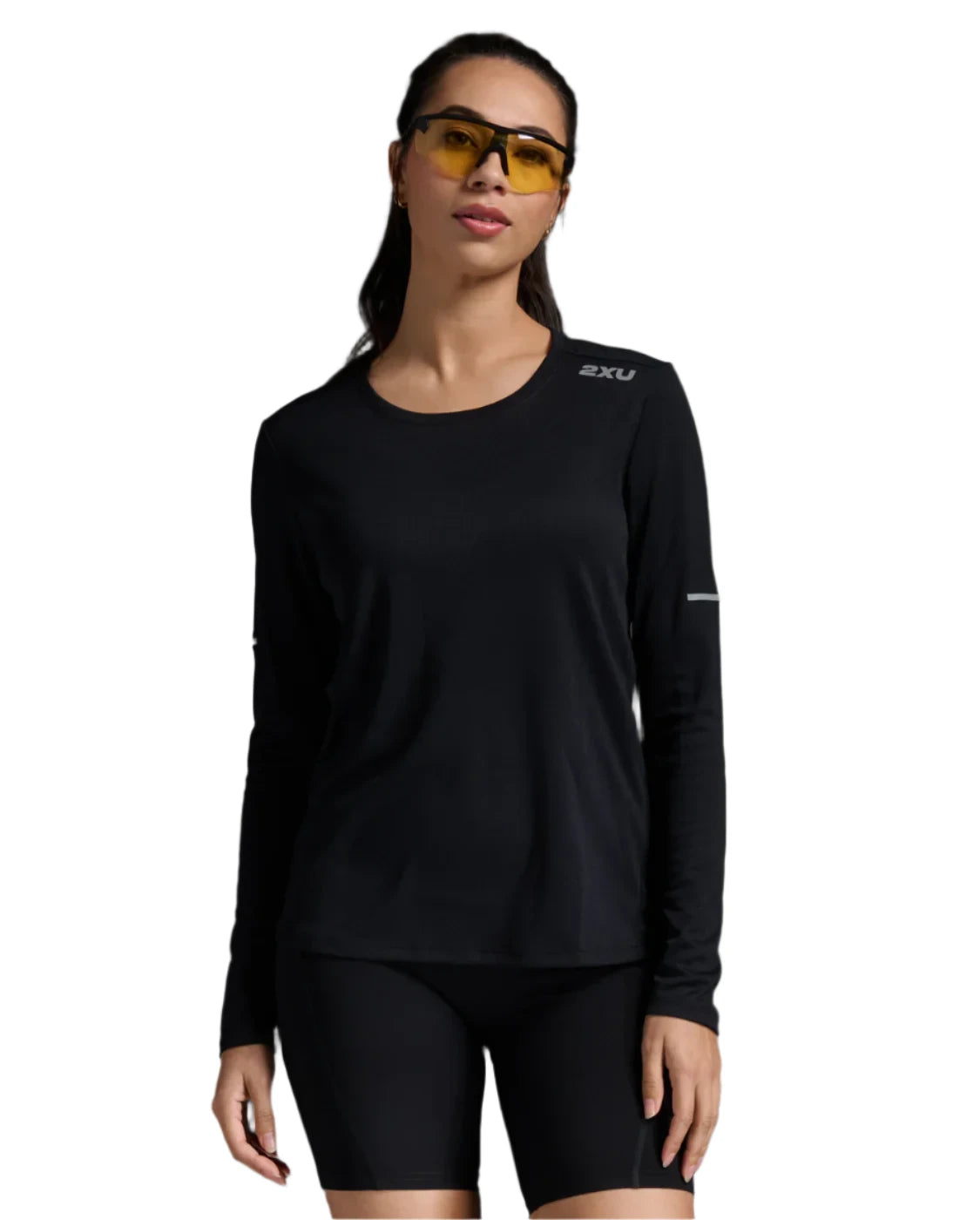 Black 2XU Aero Long Sleeve Running Top for Women