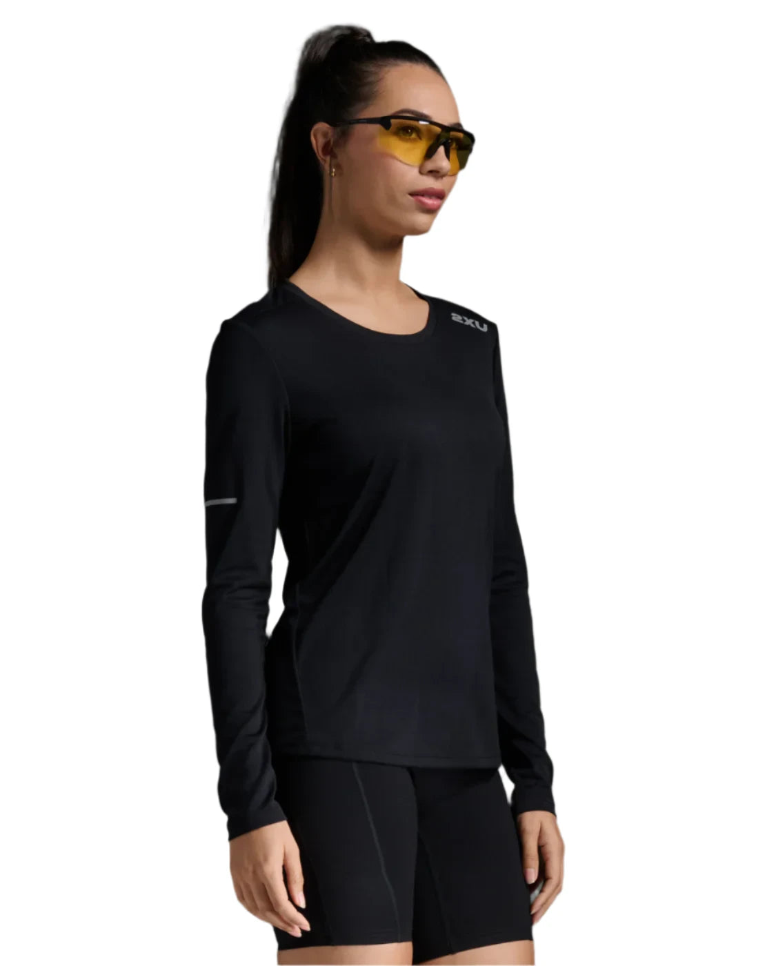 Black 2XU Aero Long Sleeve Running Top for Women