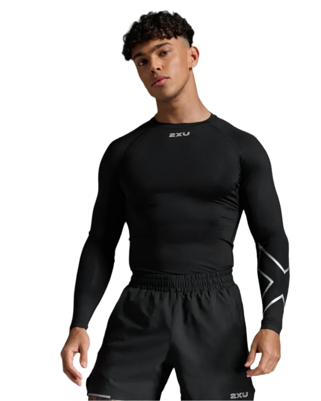 Black 2XU Core Compression Long Sleeve Top for Men