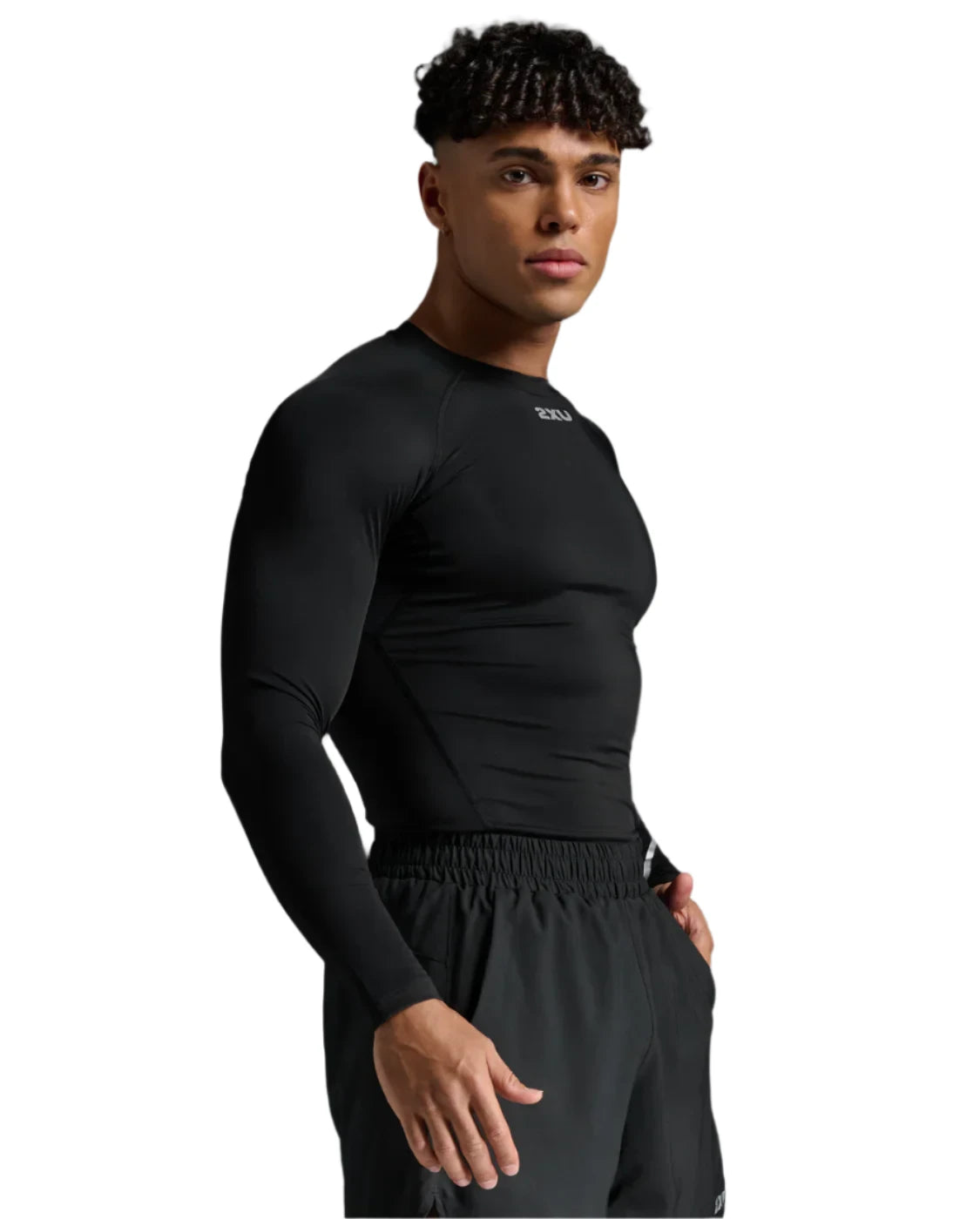 Black 2XU Core Compression Long Sleeve Top for Men