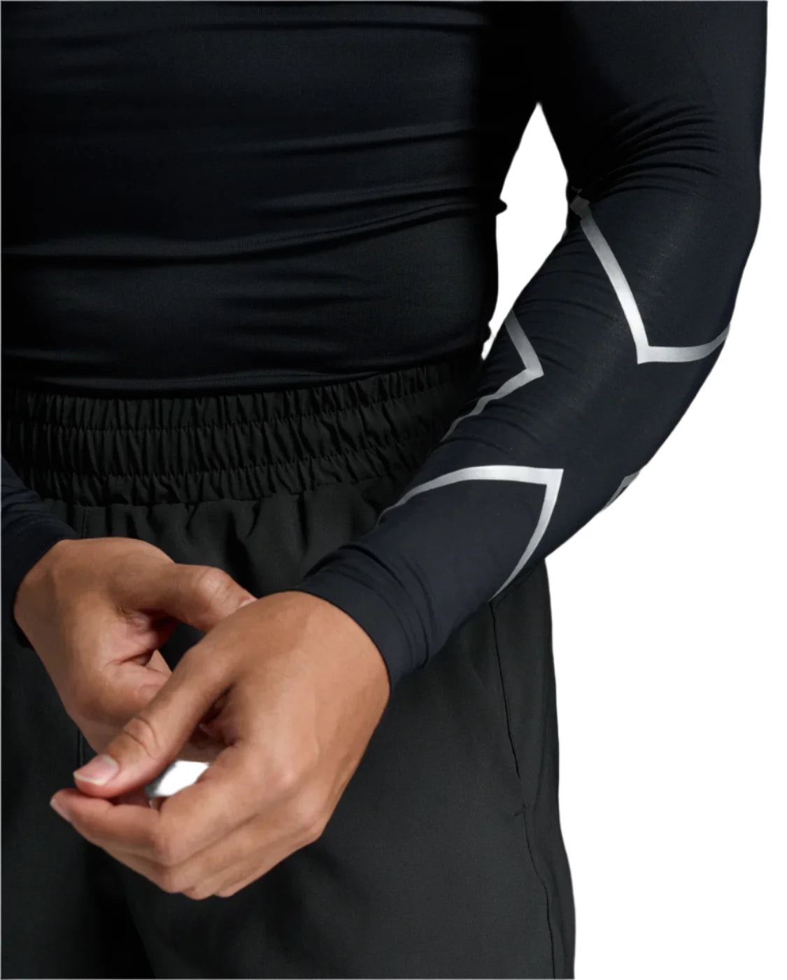 Black 2XU Core Compression Long Sleeve Top for Men