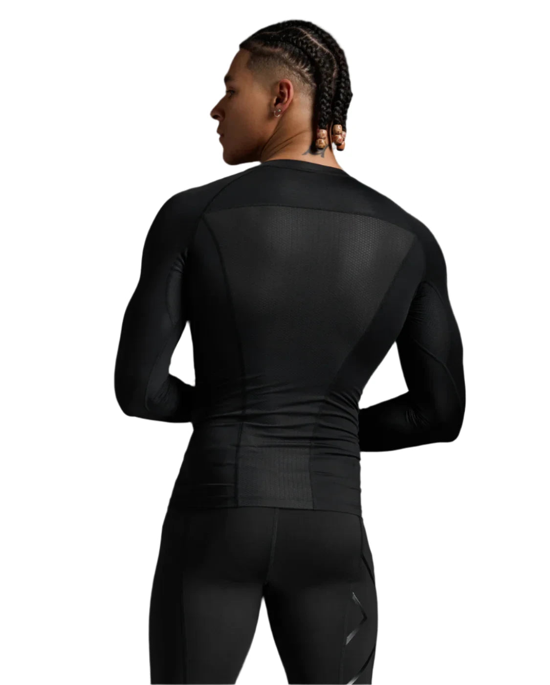 Black 2XU Core Compression Long Sleeve Top for Men