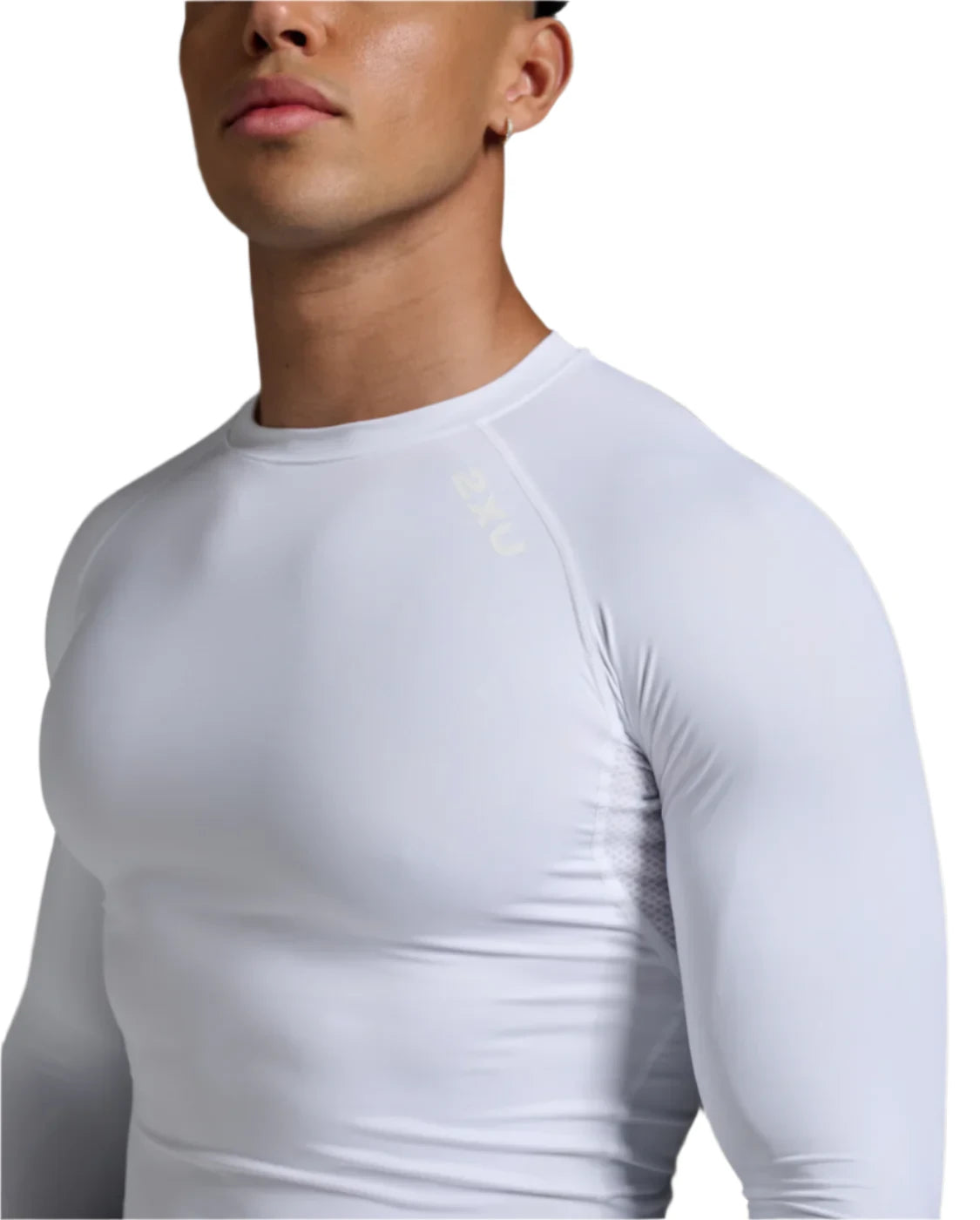 White 2XU Core Compression Long Sleeve Top for Men