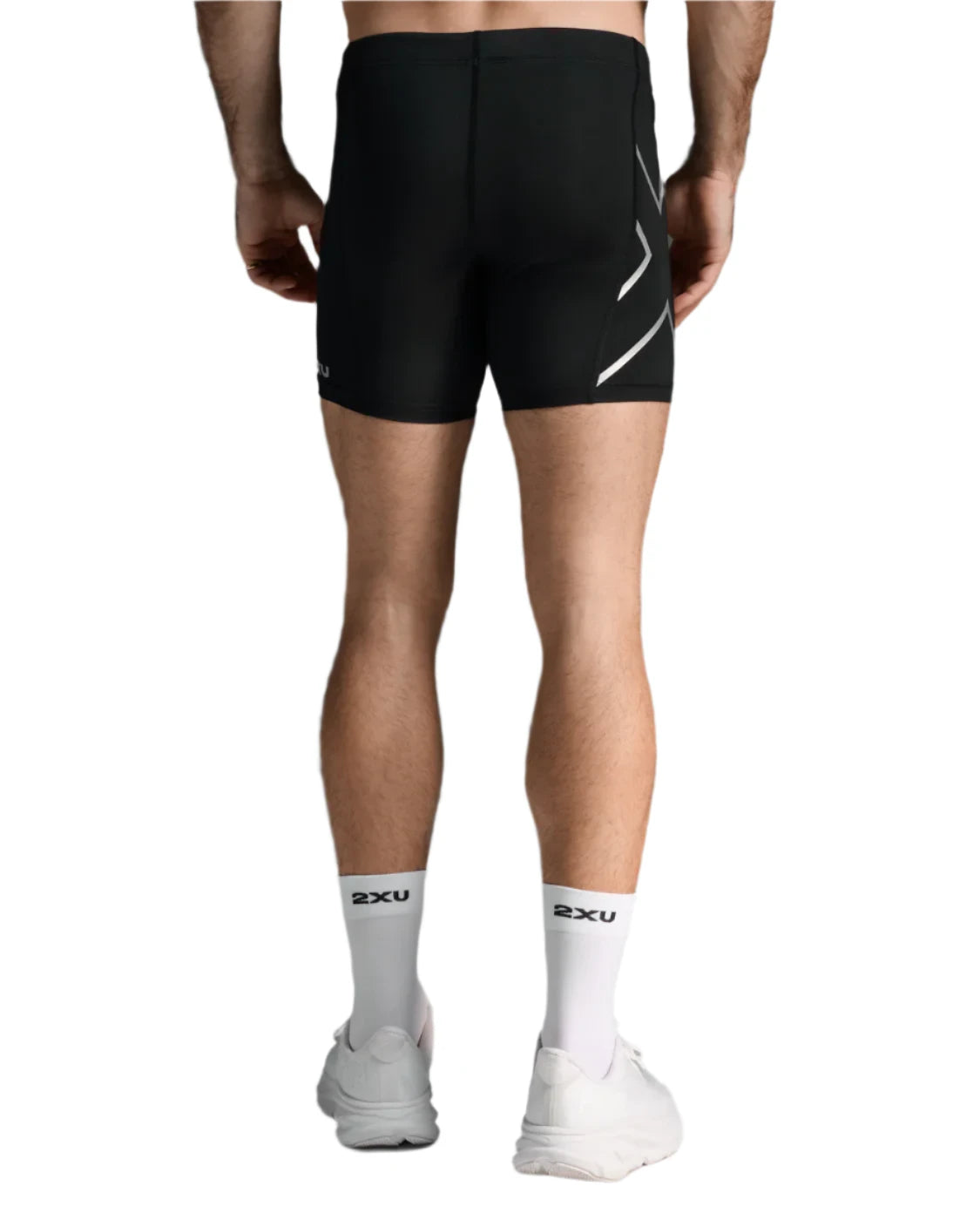 Black 2XU Core Compression Half Shorts for Men