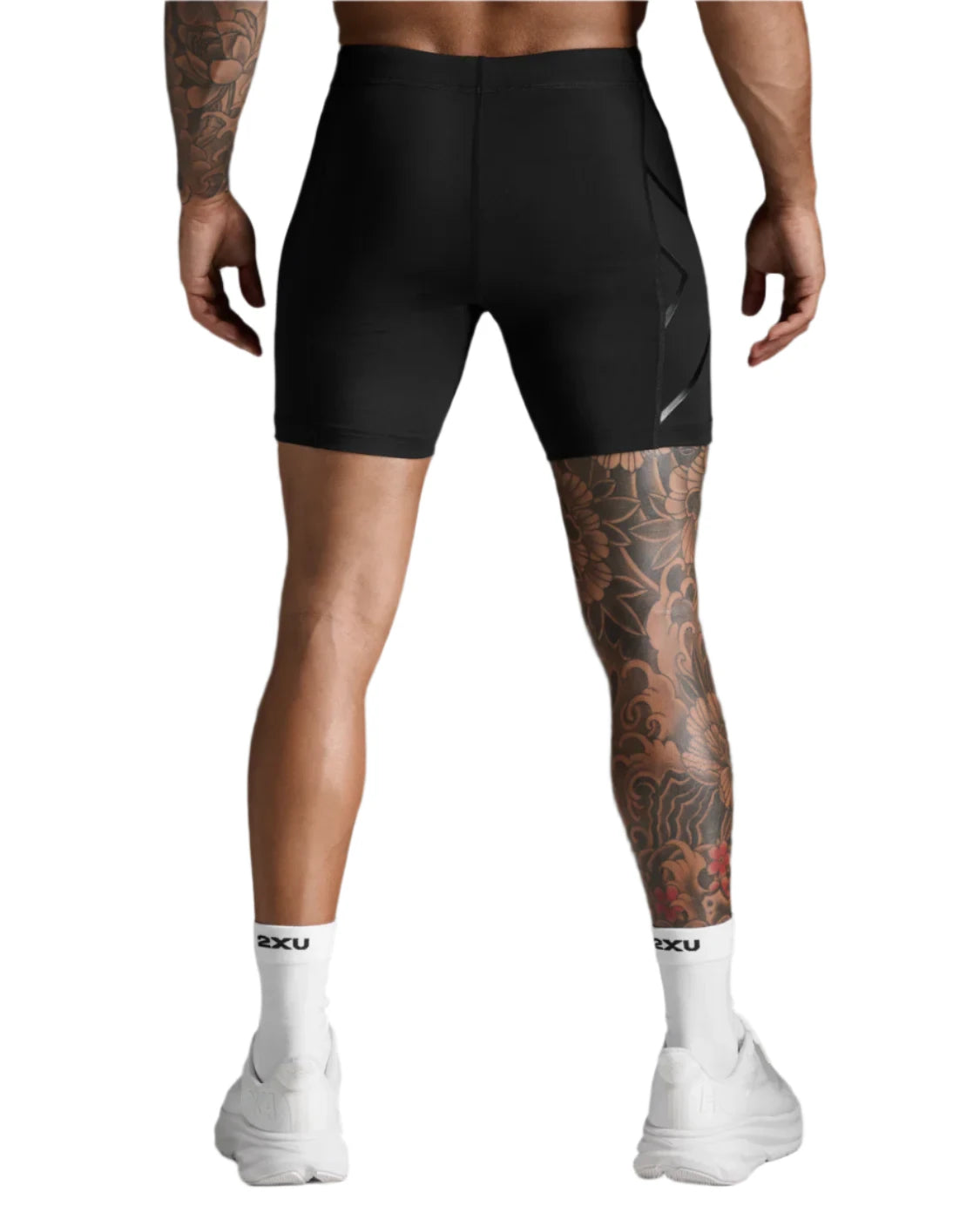 Black 2XU Core Compression Half Shorts for Men