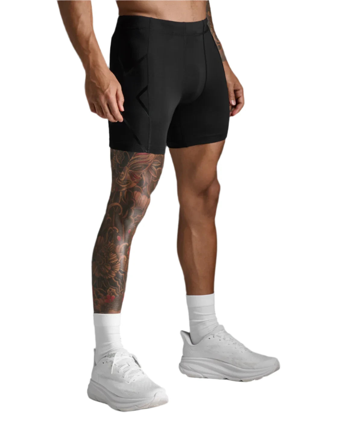 Black 2XU Core Compression Half Shorts for Men