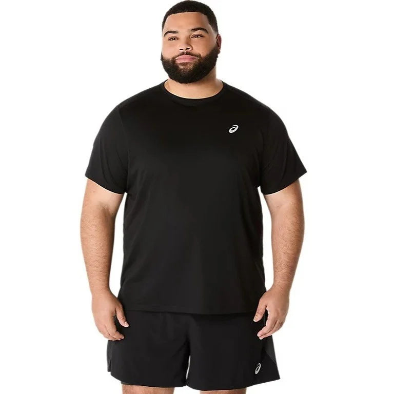 Asics Silver Running Short Sleeve Top - Mens