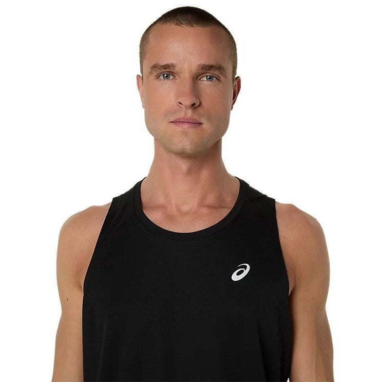 Asics Silver Mens Running Tank Top