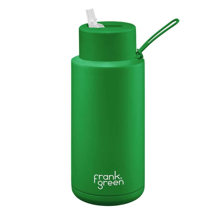 Frank Green Stainless Steel Ceramic Reusable Water Bottle With Straw - 1L