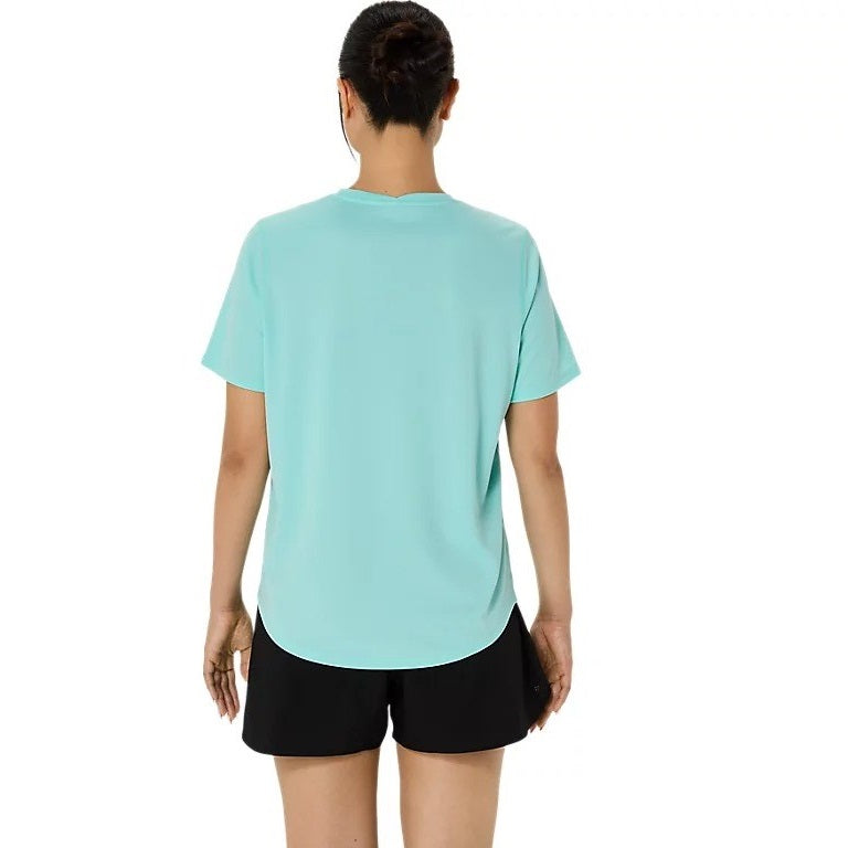 Asics Silver Running Short Sleeve Top - Womens