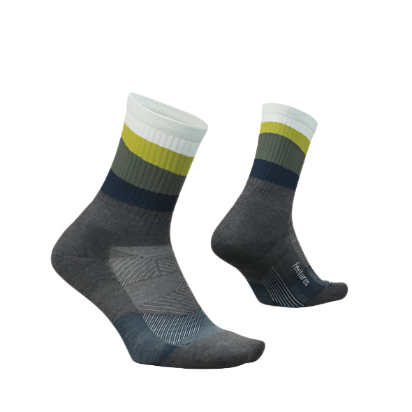 Feetures Trail Max Cushion Mini Crew Running Socks