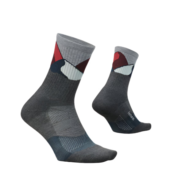 Feetures Trail Max Cushion Mini Crew Running Socks