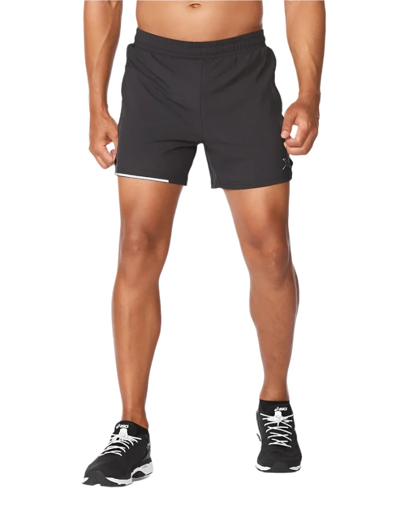 Black 2XU Aero 5 Inch Running Shorts for Men