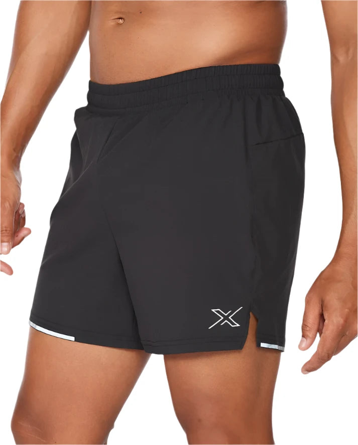 Black 2XU Aero 5 Inch Running Shorts for Men