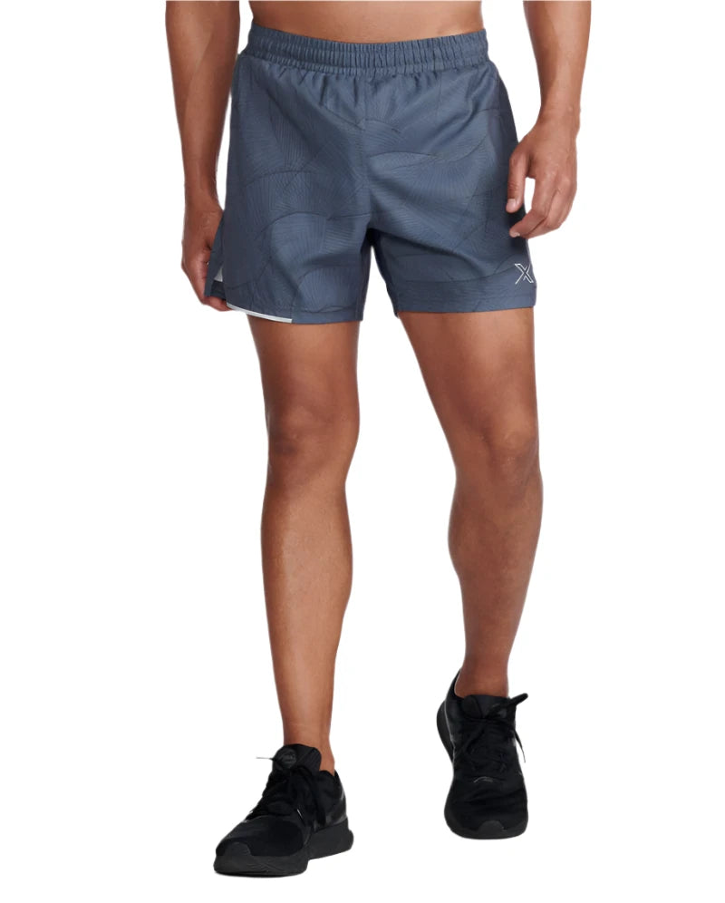 Gray 2XU Aero 5 Inch Running Shorts for Men