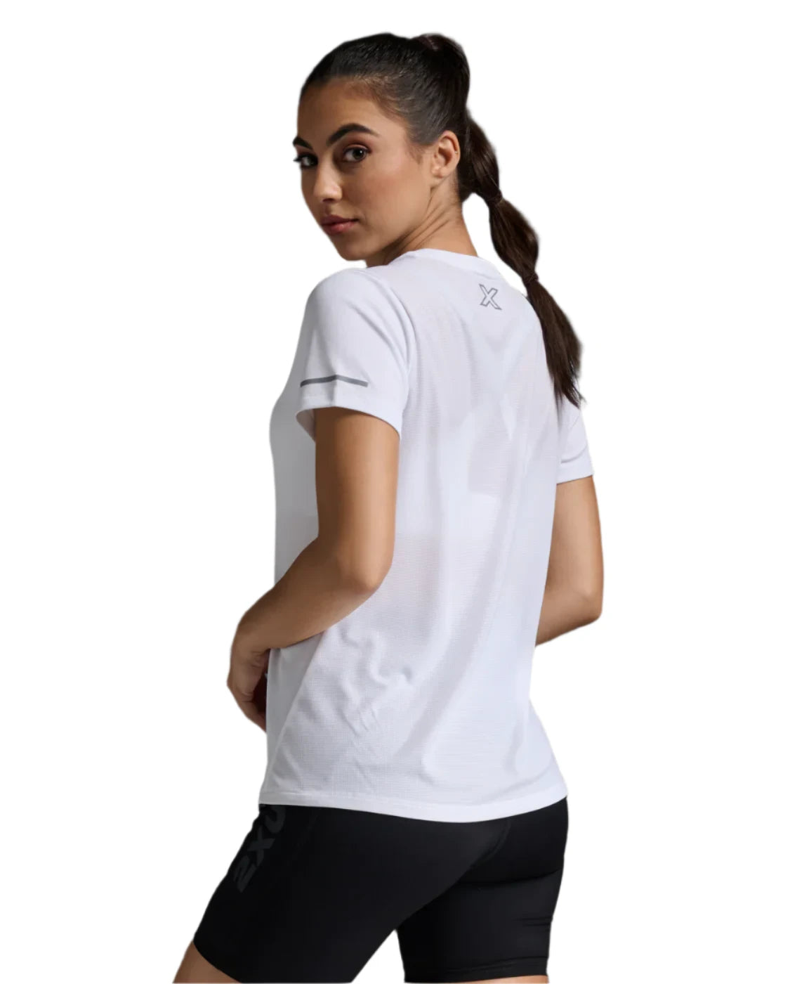 White 2XU Aero Short Sleeve Running T-Shirt for Women