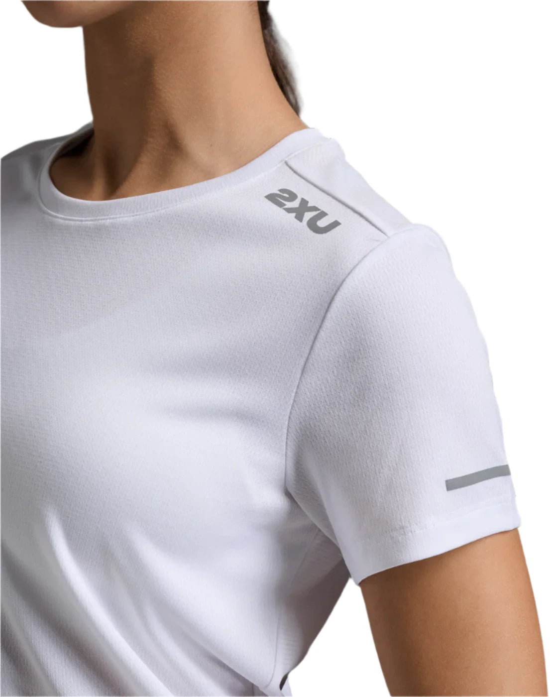 White 2XU Aero Short Sleeve Running T-Shirt for Women