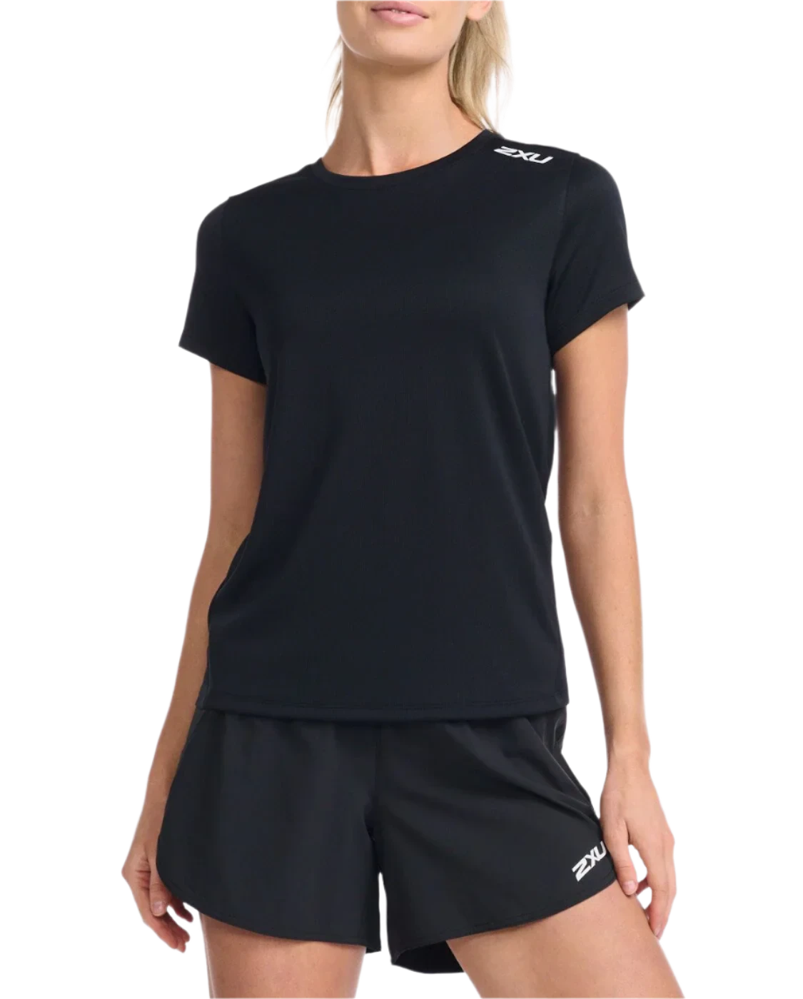 Black 2XU Aspire Running T-Shirt Womens