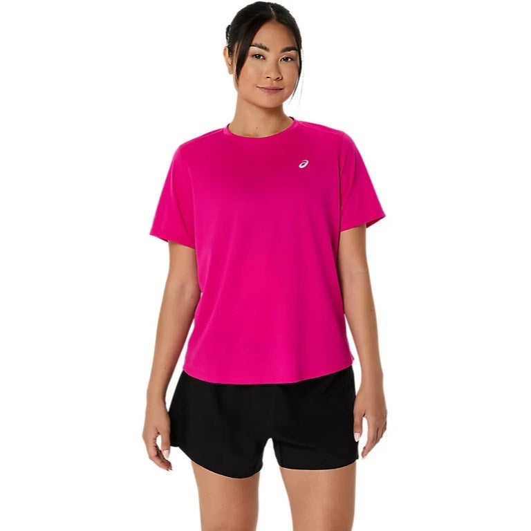 Asics Silver Running Short Sleeve Top - Womens