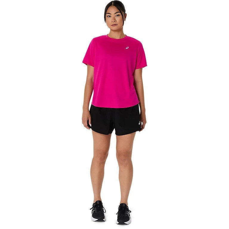 Asics Silver Running Short Sleeve Top - Womens