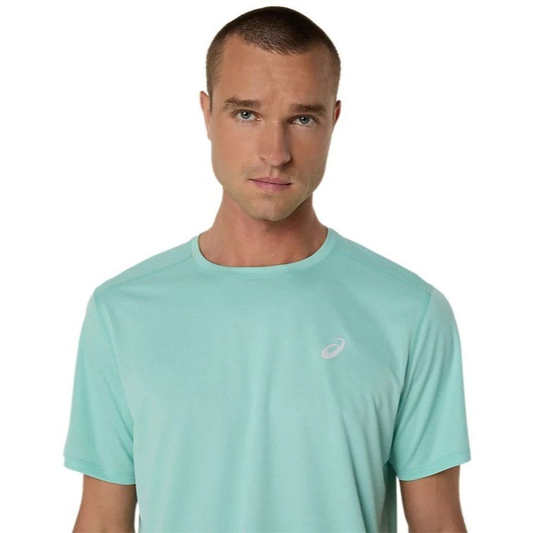 Asics Silver Running Short Sleeve Top - Mens