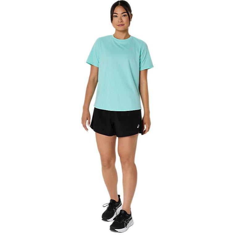 Asics Silver Running Short Sleeve Top - Womens