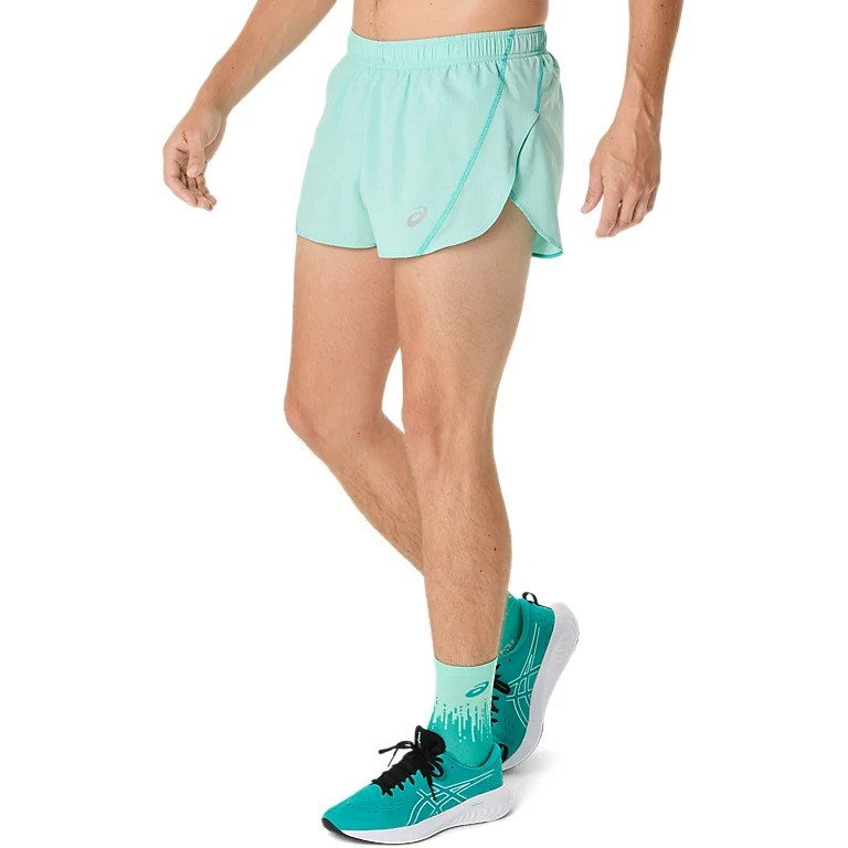 Asics Silver Split 2.5 Inch Running Shorts - Mens