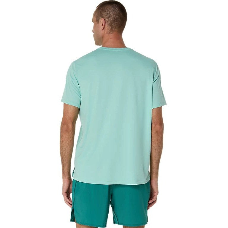 Asics Silver Running Short Sleeve Top - Mens