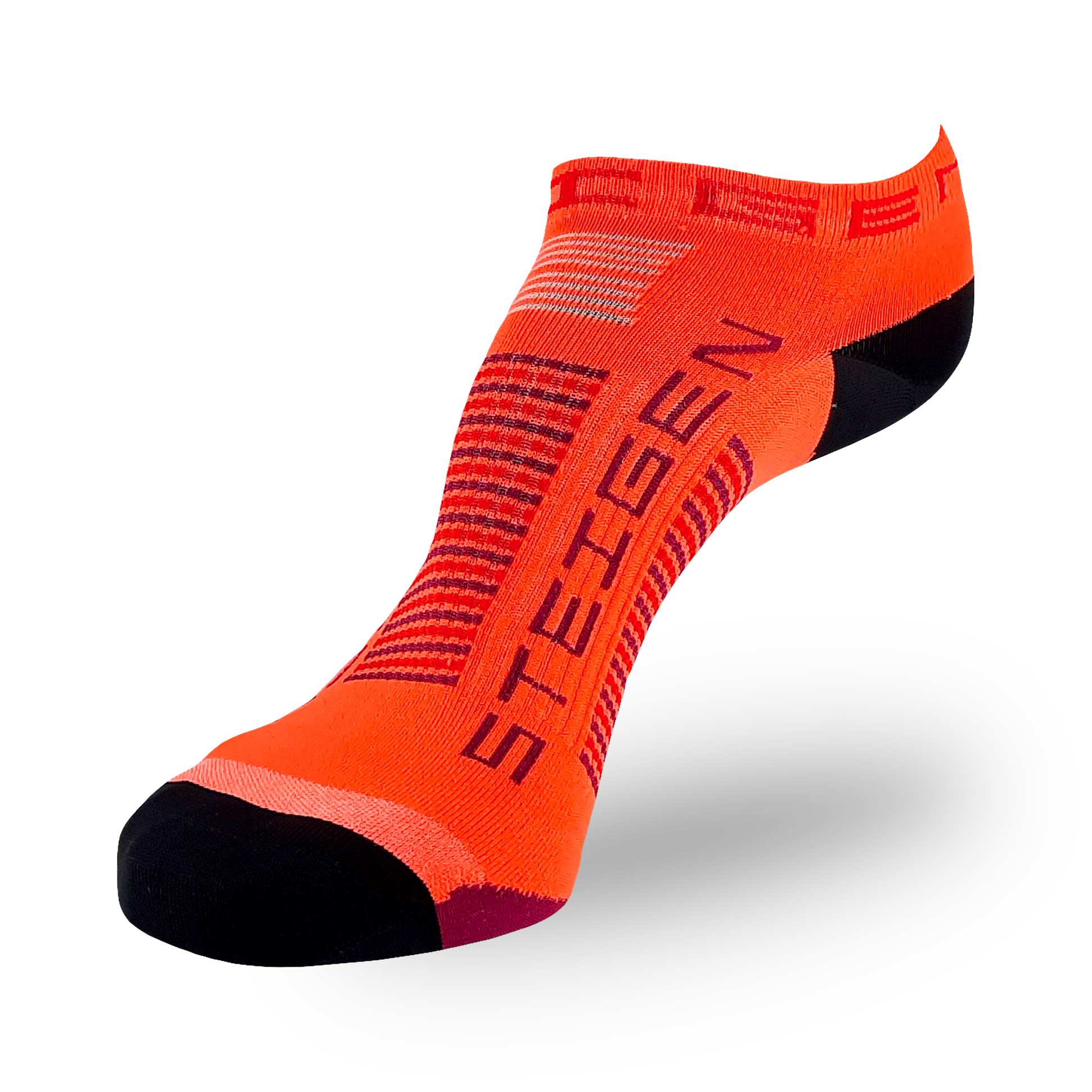 Fluro Orange Zero Running Socks