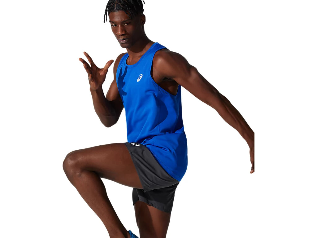 Asics Silver Running Singlet - Mens