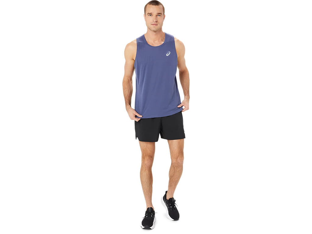 Asics Silver Running Singlet - Mens