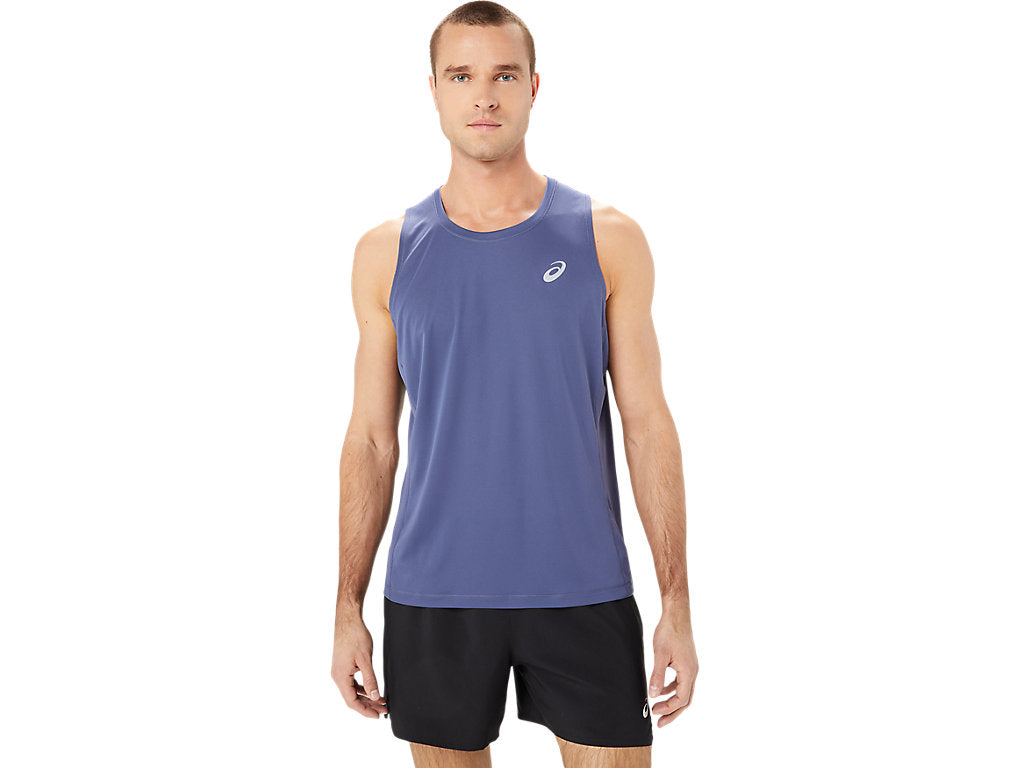 Asics Silver Running Singlet - Mens