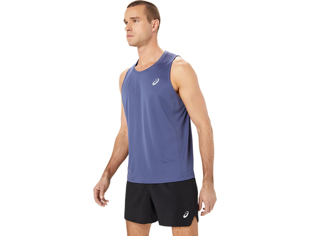 Asics Silver Running Singlet - Mens