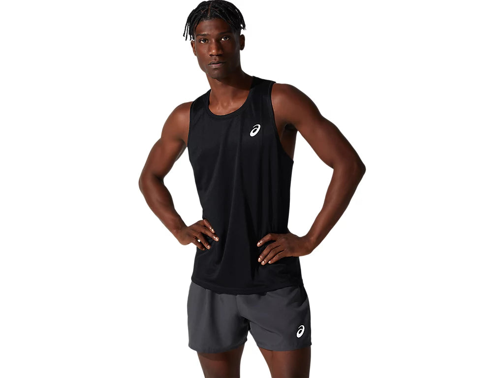 Asics Silver Running Singlet - Mens