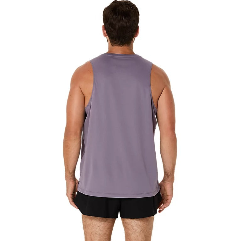 Asics Silver Mens Running Tank Top