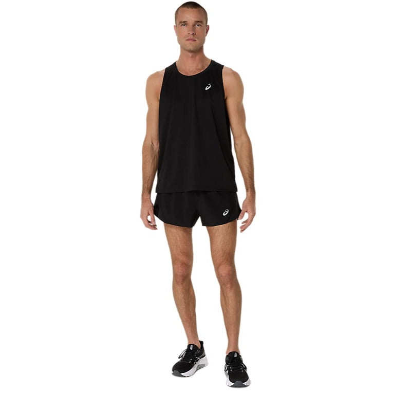 Asics Silver Mens Running Tank Top