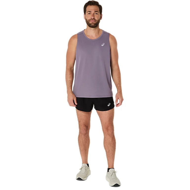 Asics Silver Mens Running Tank Top