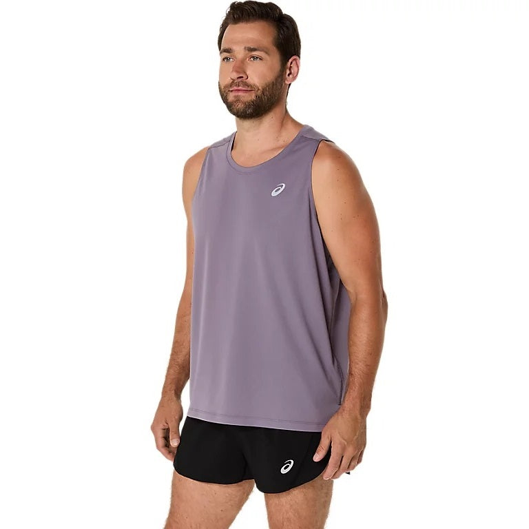 Asics Silver Mens Running Tank Top