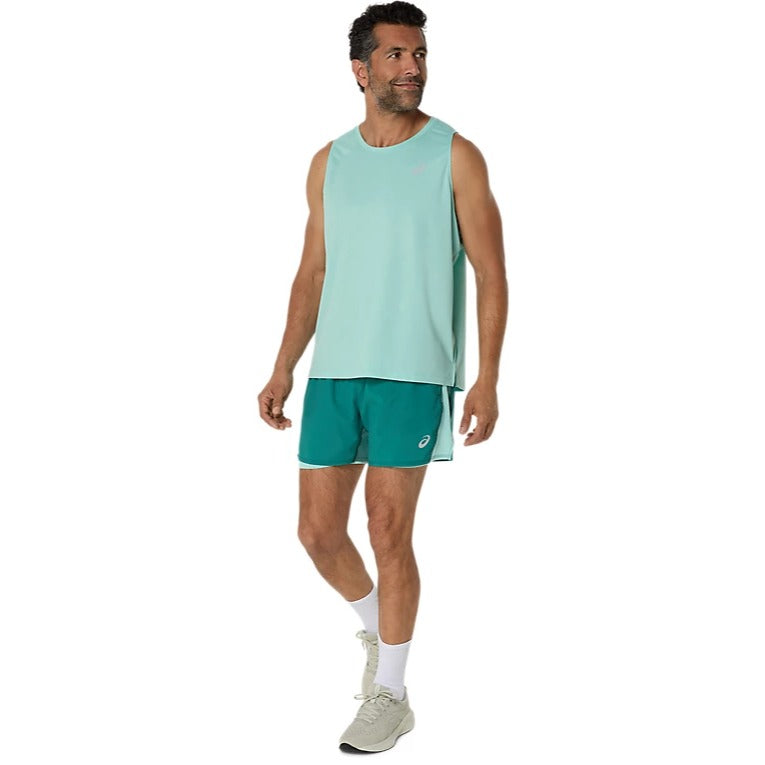 Asics Silver Mens Running Tank Top