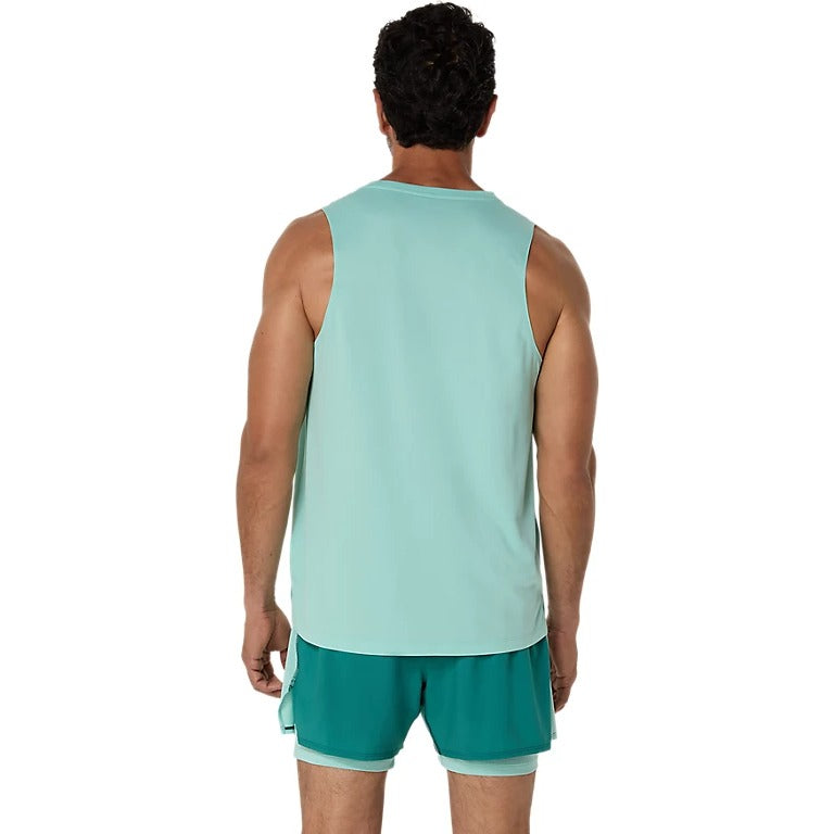 Asics Silver Mens Running Tank Top