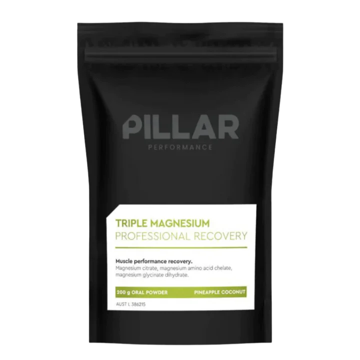 Pillar Triple Magnesium Professional Recovery Powder - Pineapple Coconut - 200g Pouch Bag